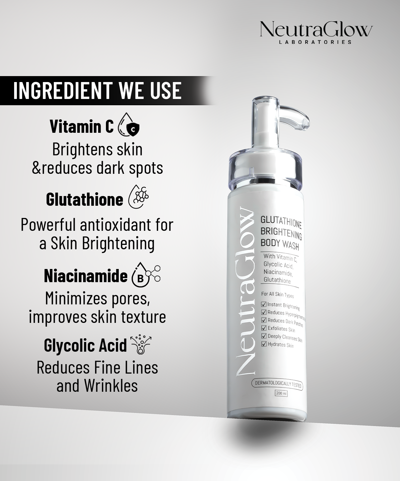 Glutathione Brightening Body Wash NeutraGlow Glutathione Brightening Body Wash NeutraGlow