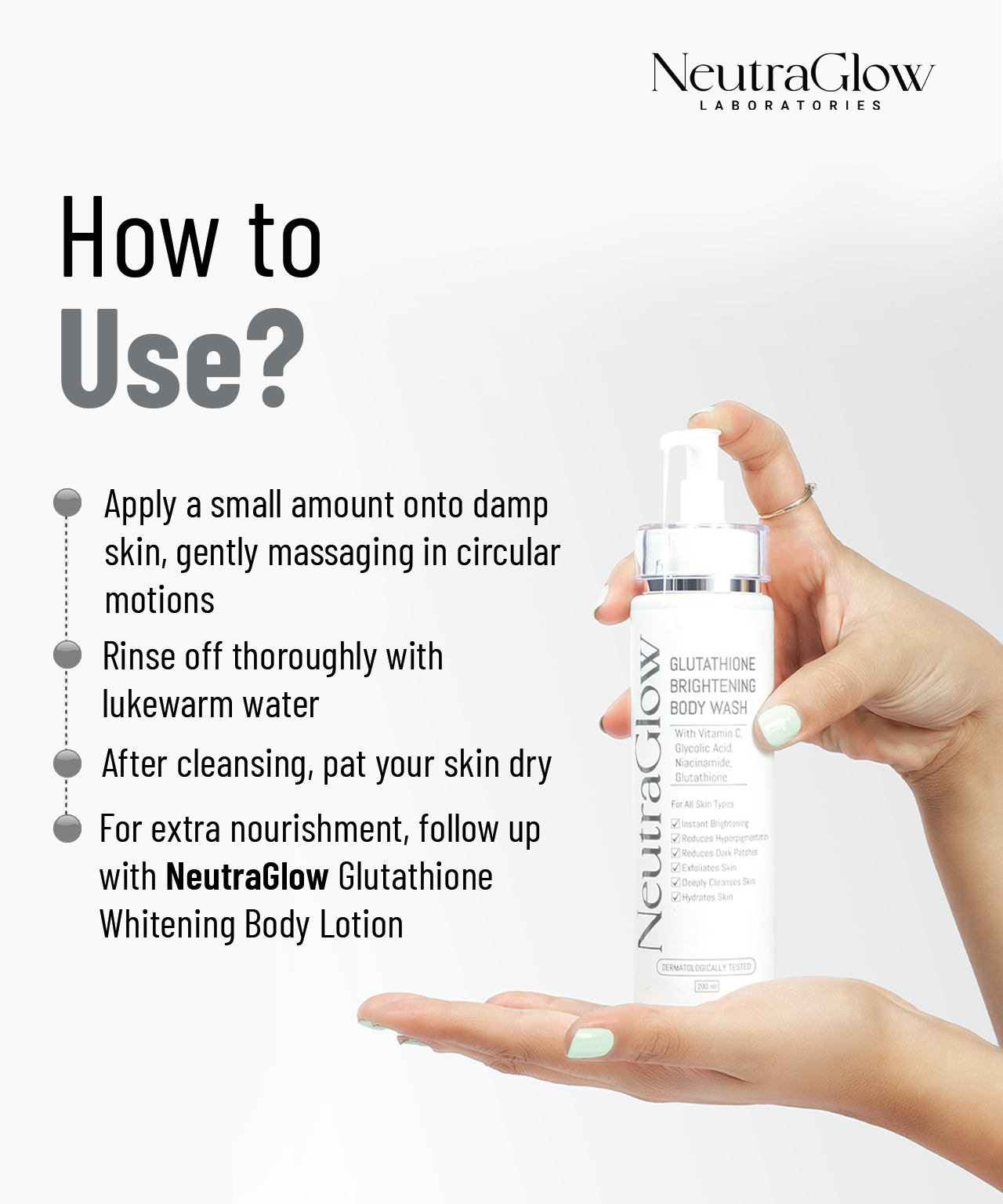 Glutathione Brightening Body Wash – NeutraGlow