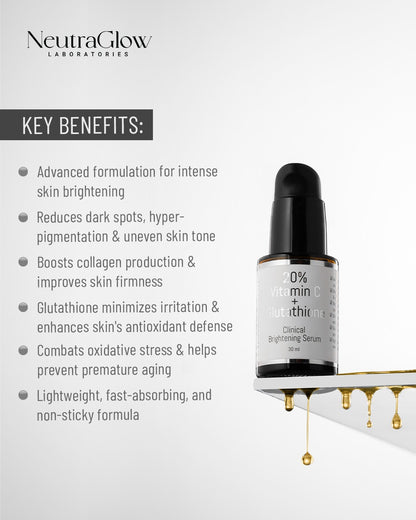 20% Vitamin C + Glutathione - Clinical Brightening Serum NeutraGlow 20% Vitamin C + Glutathione - Clinical Brightening Serum NeutraGlow